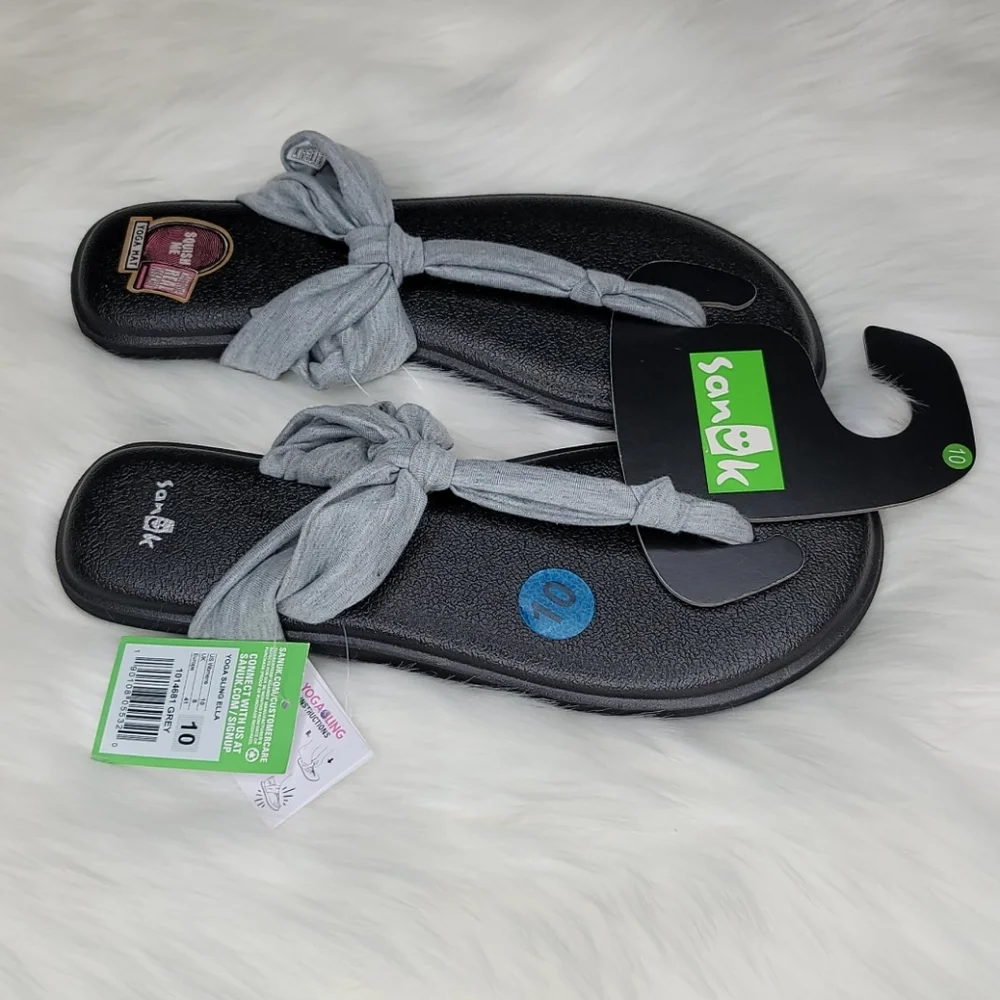 Sanuk Yoga Sling Ella Sandals Gray & Black